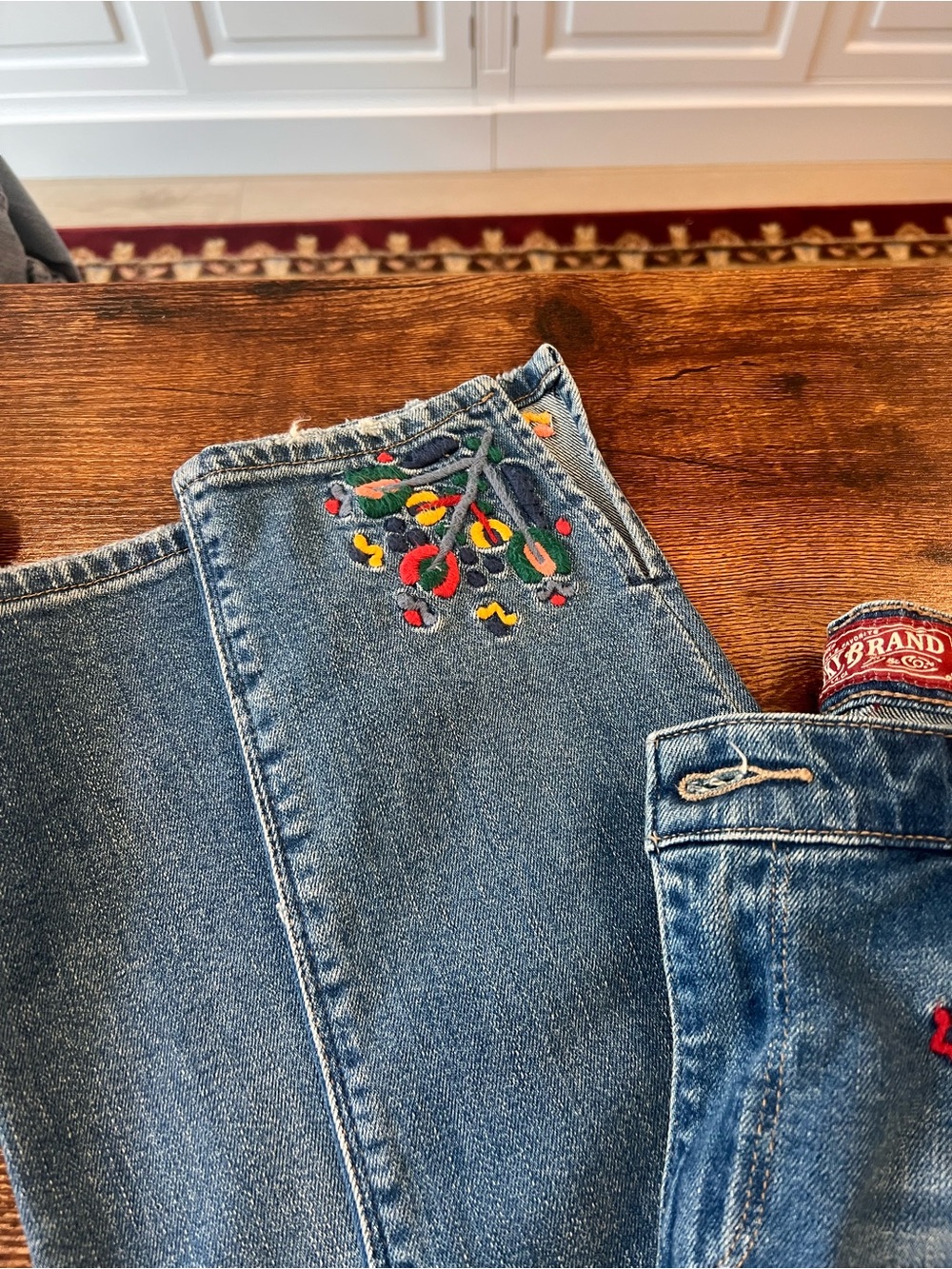 Lucky Brand Embroidered Crop Length Jeans - Picture 7 of 12